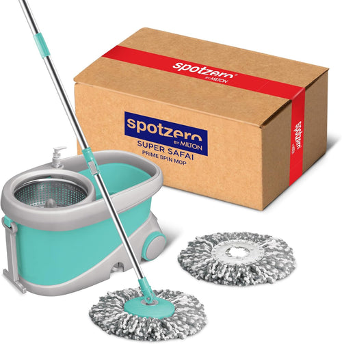 Prime Spin Mop and Bucket Set with 360° Microfiber Head